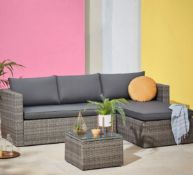1x Alexandria Left Or Right Facing Corner Sofa Set RRP £300. 4 Seater Sofa Set. Toughened Glass