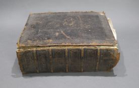 Antique Leather Bound Brown's Self Interpreting Bible