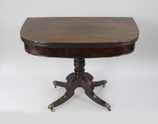 Early 19th c. Flame Mahogany Tea Table