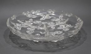 Vintage Bristol Blue Glass Footed Comport