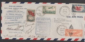 Airmails - Russia / USA / France 1938 Printed 