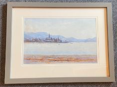 Signed watercolour by Captain George Drummond-Fish, Scottish view 