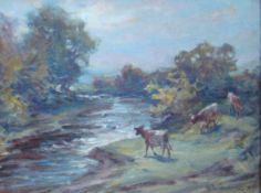 Hector Chalmers Signed Oil Painting Mounted Framed