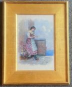 Watercolour signed Voile 