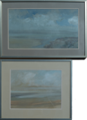 HUGH MCINTYRE (SCOTTISH b.1943), Solway Firth, Mixed Media Painting and One other (2)