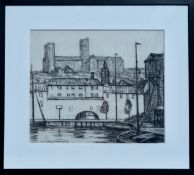 W Y MACGREGOR RSA (SCOTTISH 1855-1921), Lincoln, signed Charcoal Drawing