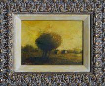 OLGA SHIROKOVA (Russian 1976-), Yellow Sky, signed Oil Painting
