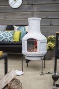 (R5K) 1x La Hacienda Margaretta Clay Chimenea (H87x D40cm)