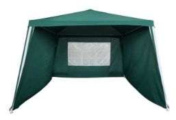 (R5J) 2x Gazebo With Side Panels. Powder Coated Steel Frame. (H250x W270x D270cm)