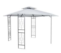 (R16) 1x Gazebo With Ornate Panels RRP £170. Dimensions H270xW300xD300cm
