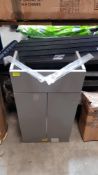 (R10I) 1x Vanity Carcass 450 Wall Unit Grey With 2x Chrome Handles