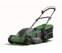(R16) 3x Items. 2x Powerbase 41cm 1800W Electric Rotary Lawn Mower. 1x Powerbase 32cm 400W Electric