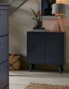 (R7G) 2x Hamilton Hallway Cabinet Charcoal RRP £60 Each
