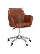 P003013721 John Lewis & Partners Reid Faux Leather Office Chair, Black