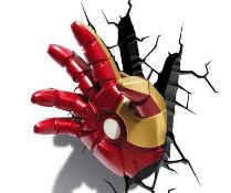 (R2P) 4x Marvel Avengers 3D Deco Light. 1x Hulk Right Fist. 1x Iron Man Hand. 1x Thor Hammer. 1x I