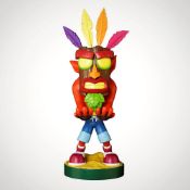 (R2C) 6 Items. 3x Cable Guys Crash Aku Aku Phone And Controller Holder. 3x Paladone Crash Bandicoot