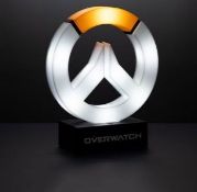 (R2B) 8x Paladone Items. 2x Overwatch Logo Light. 3x Batman Eclipse Lamp (2x No Box). 1x Superman