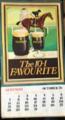1971 Vintage Guinness Calendar Month Print 'The 10-1 Favourite”