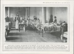 Original Antique 1916 Easter Rising Print Dublin Castle Used As Hospital