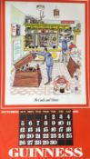 1976 Vintage Guinness Calendar Print –Pub Names” Artwork *1