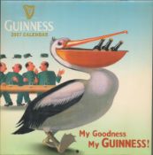 Selection of 6 Vintage Collectable Guinness Calendars.