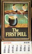 1979 Vintage Guinness Calendar Month Print –The First Pull –