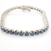 HRD Antwerp Certificated 14K White Gold Diamond Bracelet (Total 3.3 Ct. Stone)