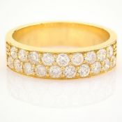 HRD Antwerp Certificated 18K Yellow Gold Diamond Ring (Total 0.85 Ct. Stone)