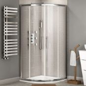 New (R80) 900x900 mm 2 Door Quadrant Shower Enclosure. RRP £398.29.Constructed Of 6 mm Lightwei...