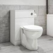 New (T60) 500mm Wc Back To Wall Unit White Gloss.