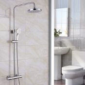 New (U34) Synergy Round Cool Touch Riser Shower System. RRP £318.00. Synergy Round Cool Touch ...