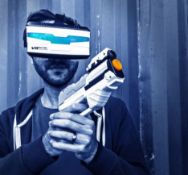 (R11G) 4x VR Real Feel 3D Reality Simulator Alien Blasters.