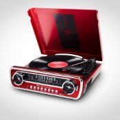(R15B) 2x Items. 1x Ion Ford Mustang LP RRP £129. 4 In 1 Music Centre. 3 Speed Turntable. Records V