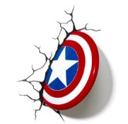 (R13B) 6x Marvel 3D Deco Light. 3x Spidey Hand. 1x Spidey Mask. 2x Captain America Shield.