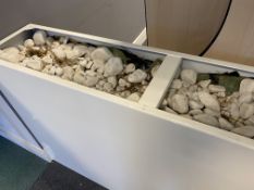 Large White Steel Indoor Planter