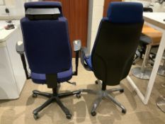 2 Blue Directors Office Chairs