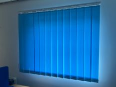 Blue Vertical Blind For Window 121Cm Wide X 120Cm High