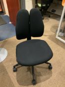 1 Black Ergonomic Office Chair. Split Back Rohde & Grahl