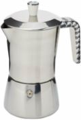 3 x Giannini 6650 Tua Coffee Maker 6/3 Cups Pied de Poule Handle and knob, Non-Toxic