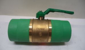 6 x AquaTherm 63mm Ball Valve Part No. 41318 Fusiotherm Green Pipe