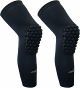12 x COOLOMG Kids Adults Compression Knee Pads Leg Sleeves with Eva Pads Crashproof