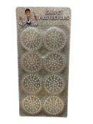 12 x packs of 8 DIY DOCTOR Anti Slide Carpet Castor Cups Carpet Protectors Spiked Grips