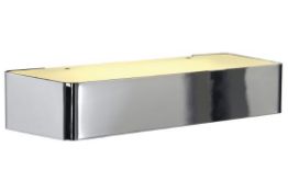 10 x 230v 50Hz universal fitting (wall or unit) up and down lights with chrome trim and frosted gla