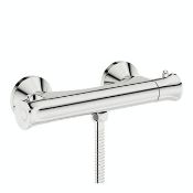 Modern exposed thermostatic slimline shower valve