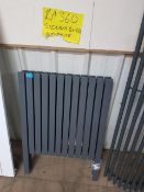 Sienna 800 x 360mm modern double flat rail radiator in textured anthracite. RA360
