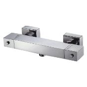 Cold touch Modern Square exposed thermostatic shower valve. SV010