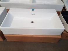 750 x 420mm wall, counter or worktop mounted designer square