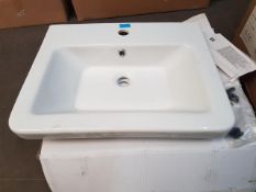 550 x 440mm wall or pedestal mounted ceramic modern basin RRP £225