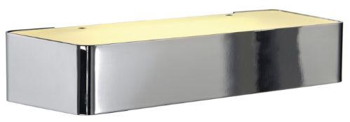 9 x 230v 50Hz universal fitting (wall or unit) up and down lights with chrome trim and frosted glass