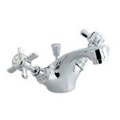Bensham traditional basin mixer tap with pop up waste. Solid brass construction. RRP £225